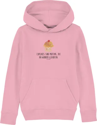 Produktbild von Mr. & Mrs. Panda Kinderpullover Cupcake 7-8 Jahre (122/128) - Baumwolle Pink - Geschenk, Muffin, Küche Deko, Wunder, Sweater, Cupcakes, Pullover, Hoody, Sweatshirt, Spruch