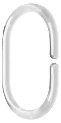 Produktbild von Duschvorhangringe 12 Stk., Kunststoff, transparent