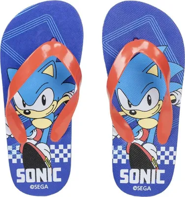 Productafbeelding van Sonic slippers voor kinderen. Comfortabele zomer sandalen met een cool design, maat 32/33 cm