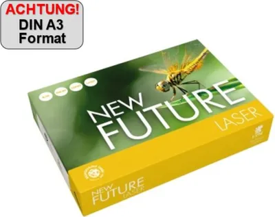 Produktbild von New Future Kopierpapier Laser 9538B80 B A3 80g 500 Blatt Packung mit 5 Stück