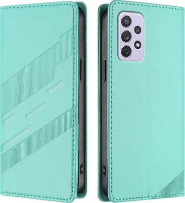 Obrázek produktu pro Pouzdro pro Samsung Galaxy A72,Polyuretankožené peněženkové pouzdro s přihrádkou na karty a funkcí stojánku Türkis