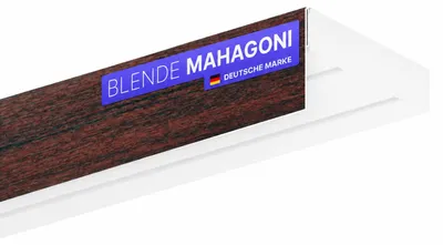Image de Barrette pour rail de rideau, couleur acajou, 5 mètres