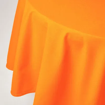 Image de HOMESCAPES Nappe orange ronde 178 cm, 100% coton
