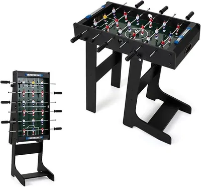 Imagen del producto de Mesa de futbolín plegable, con 18 figuras y 2 balones de fútbol, color