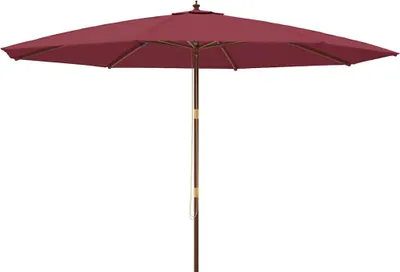Obrázok produktu pre vidaXL Slnečník s dreveným stožiarom Bordeaux Red 400x273 cm