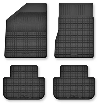 Produktbild von Gummi-Fußmatten für Renault Scenic II 2003-2009 (Minivan) – 4-tlg, Schwarz, Semi-Universal, angepasst – Wielganizator Semi-Universal