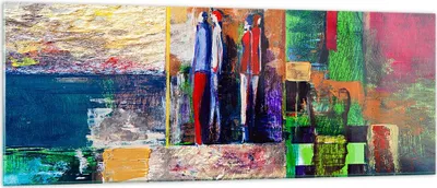 Produktbild von Bilder auf glas - Abstraktion modern - 140x50cm - Glasbilder - Wandbilder - Kunstdruck - zum Aufhängen bereit - Wanddekoration aus Glas - Glas Bilder - Wandbild auf Glas - Einteilig - GAB140x50-3670