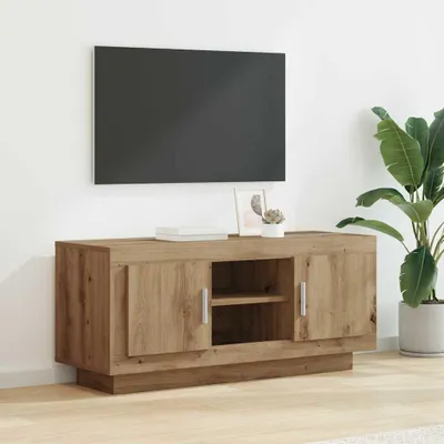 Produktbild von "Schlussverkauf" TV-Schränk hochwertigem - TV-Lowboard - Max. Gewicht: 60 kg - Artisan-Eiche 102x35x45 cm Holzwerkstoff  C14523