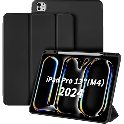 Produktbild von Schutzhülle für iPad Pro 13 M4 (2024) mit Stifthalter, Standfunktion, Auto Wake/Sleep, Schwarz