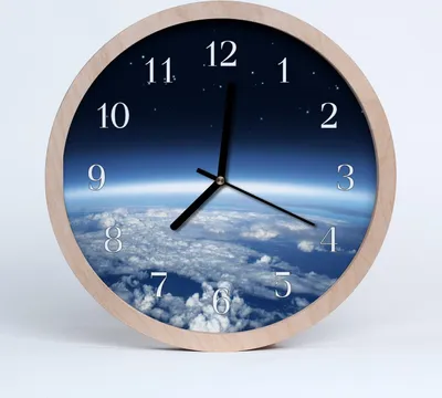 Produktbild von Holzuhr 20fi cm wanduhr - Erde Universum