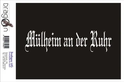 Produktbild von Aufkleber / Autoaufkleber - JDM / Die cut / Auto / OEM - Stadt Mülheim an der Ruhr - 200x50mm schwarz - Heckscheibe / Heckscheibenaufkleber