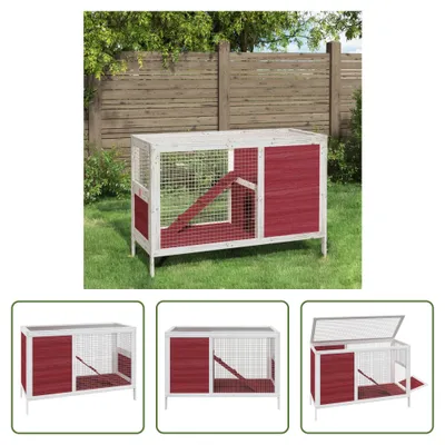 Obrázok produktu pre The Living Store Králikáreň Mokka 103x44x69,5 cm z masívneho borovicového dreva
