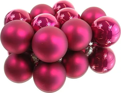 Produktbild von Christbaumkugeln Festive Pink 5 x glänzend & 5 x matt Ø 6 cm aus Glas - 10er Set
