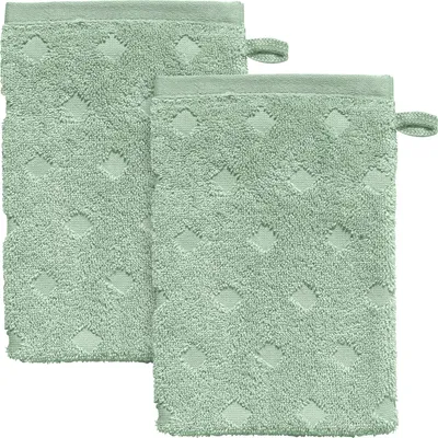 Produktbild von Erwin Müller Waschhandschuh Baden-Baden" 2er-Pack jade 15x21 cm"