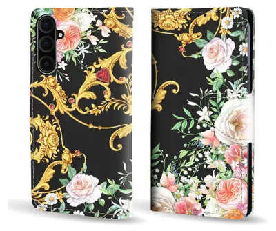 A product image showing a phone case with a floral and ornate design.