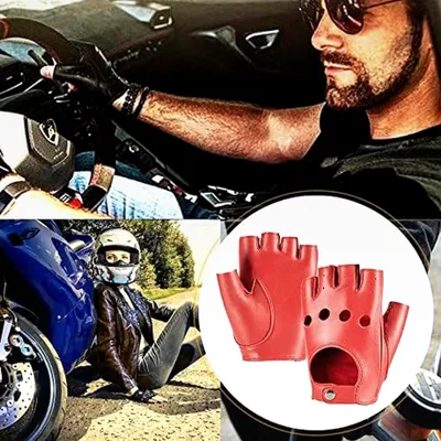 Produktbild von Fingerlose Lederhandschuhe für Damen aus Schaffell
