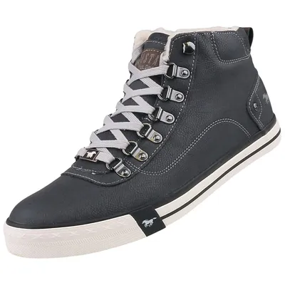 Produktbild von Mustang Herren Stiefelette Schnürboot High Top Sneaker Warmfutter 4103-601, Größe:42 EU, Farbe:Schwarz