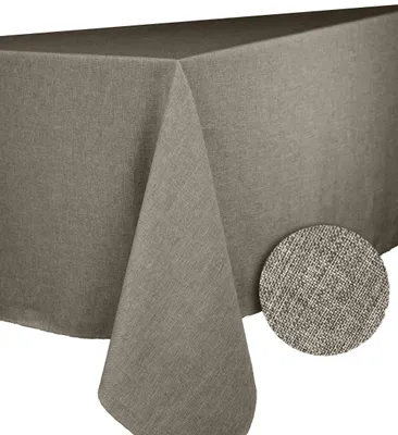 Runde Tischdecke 180 cm, Polyester, Taupe, einfarbig