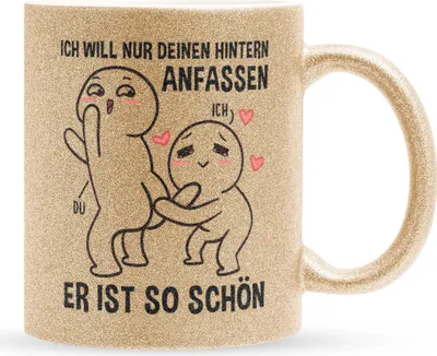 Produktbild von 22Feels Glitzertasse Gold Jahrestag Geschenk Frauen Männer Hochzeitstag Ehefrau Ehemann Freund Freundin Valentinstag Geburtstag Weihnachten Kaffeetasse Liebe Paar Beziehung Haferl Jubiläum Geschenkidee Bürotasse