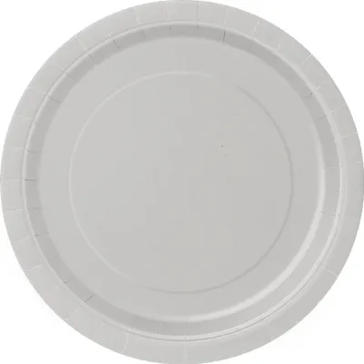 Produktbild von 16 Pappteller Silber 23 cm - Einheitsgröße
