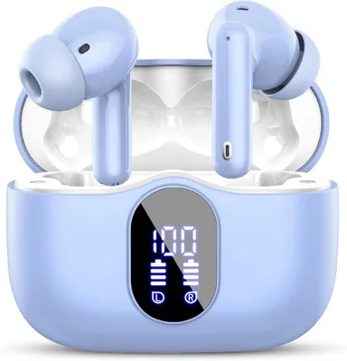 Produktbild von Bluetooth Kopfhörer, Kabellos Bluetooth 5.3 Sport In Ear Kopfhörer mit 4 Mikrofon, 40 std Spielzeit, LED-Anzeige, ENC Lärmreduzierung, HiFi Stereo