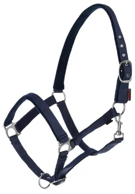 Produktbild von Covalliero Halfter Dexter mit Fleeceunterlage Nylonhalfter Blau XXFull