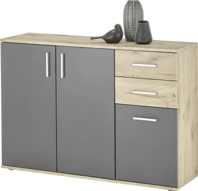 Produktbild von Kommode >BC 1040< in Grau matt - 120x84x35 (BxHxT)