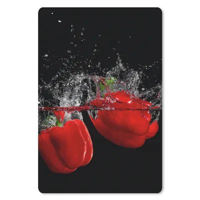 Produktbild von MuchoWow® Mauspad Mousepad Paprika - Gemüse - Stilleben - Wasser - Rot 18x27 cm - Mousepads - Maus Mat - Pad - Mausunterlage