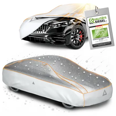 Obrázok produktu pre WALSER Premium plachta na ochranu pred krupobitím a teplom pre auto, plachta na ochranu pred krupobitím EPE Sun Protect – znižuje teplotu v interiéri, 100 % nepremokavá plachta na auto, celoročná plachta veľkosti 5