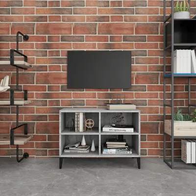 Produktbild von Möbel TV-Schrank mit Metallbeinen Grau Sonoma 69,5x30x50 cm 2023