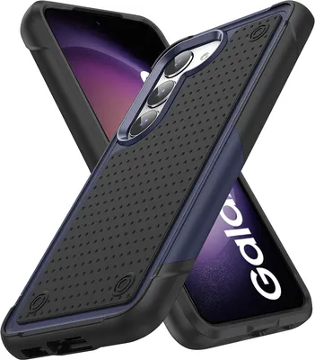Produktbild von Für Samsung Galaxy S23 Hülle Militärqualität Stoßfest Hybrid 2 in 1 Hart PC Weich TPU Handyhülle Blau Schwarz
