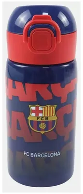 Produktbild von FC Barcelona Barca Aluminium-Trinkflasche mit Strohhalm 500 ml