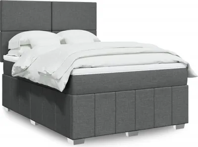 Produktbild von Möbel2024 Boxspringbett mit Matratze Dunkelgrau 140x190 cm Stoff Klassische Betten 306023