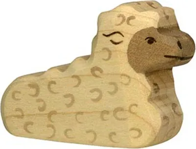 Produktbild von HOLZTIGER Lamm aus Holz - liegend