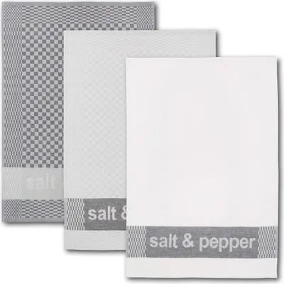 Produktbild von Dyckhoff Geschirrtuchset Salt & Pepper grau, 50 x 70 cm