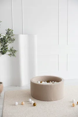 Image de Monio for Kids : Piscine à balles beige, dimensions 90x40 cm