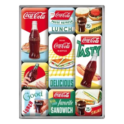 Zdjęcie produktu dla Magnesy Na Lodówkę 9Szt Coca-Cola Delicious