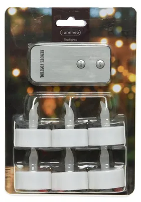 Produktbild von Lumineo LED-Teelichter - 6x Stuck - weis