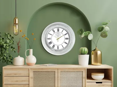 Produktbild von Opviq, A80818 - Sbyz3Gld, Dekorative Wanduhr, Schwarz, 100 % KUNSTSTOFF, 45 x 45 cm