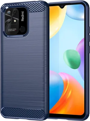 Produktbild von König Design Hülle kompatibel mit Xiaomi Redmi 10 C Kunststoff Soft Handyhülle - Handy Case Blau