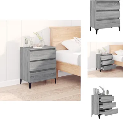 Obrázok produktu pre vidaXL Príborník Grey Sonoma 60x35x70 cm Materiál na báze dreva - Príborníky