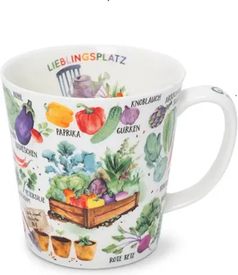 Produktbild von Kaffeebecher Gemüsegarten, Kaffeetasse Tassen Teetassen Henkelbecher, Gemüse Garten