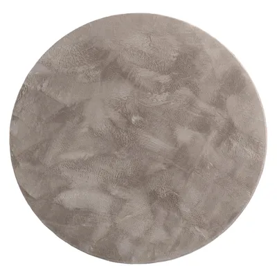 Produktbild von Teppich Rund Fellteppich Kunstfell Plüsch Bettvorleger Shaggy Wohnzimmer Kinderzimmer Grösse Ø 80 cm Rund