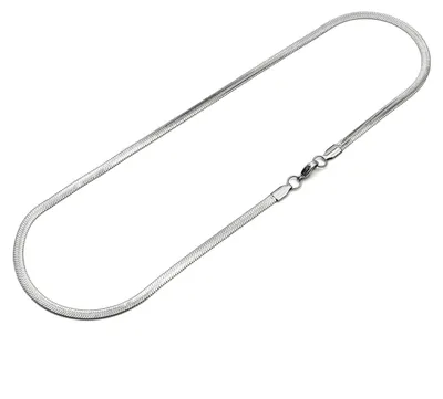 Produktbild von Vintageparts Schlangenkette Edelstahl Platinfarben 45cm Halskette Schmuckzubehör