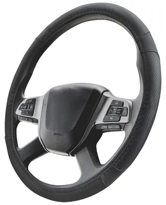 Produktbild von Upgrade4cars LKW Lenkradbezug 44-46 cm in Schwarz | Lenkradschoner Universal | Lenkradhülle für Sommer & Winter | Autozubehör Innenraum Deko