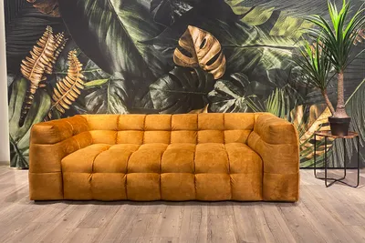 Produktbild von KAWOLA Sofa ROSARIO 2-Sitzer Velvet gold