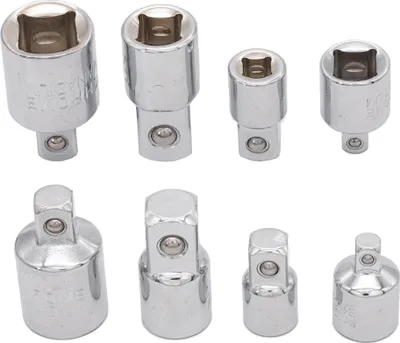 Produktbild von 4x Steckschlüssel Adapter Nuss Knarre Aufsatz Ratsche Stecknuss 1/2" 1/4" 3/8"
