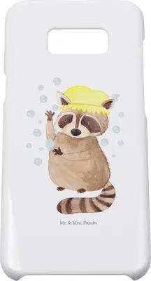 Produktbild von Mr. & Mrs. Panda Samsung Galaxy S8 plus Handyhülle  Waschbär - Weiß - Geschenk, Cover, Handy Case, Plan, Lustige Sprüche, Tagträumen, Fröhlich, Seifenblasen, Handycover