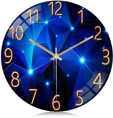 Produktbild von Moderne Glas Wanduhr 30cm schweigend für Wohnzimmer Schlafzimmer
