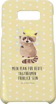 Produktbild von Mr. & Mrs. Panda Samsung Galaxy S8 plus Handyhülle  Waschbär - Gelb Pastell - Geschenk, Seifenblasen, Cover, Waschen, Tagträumen, Fröhlich, Hülle, Lustige Sprüche, Handy